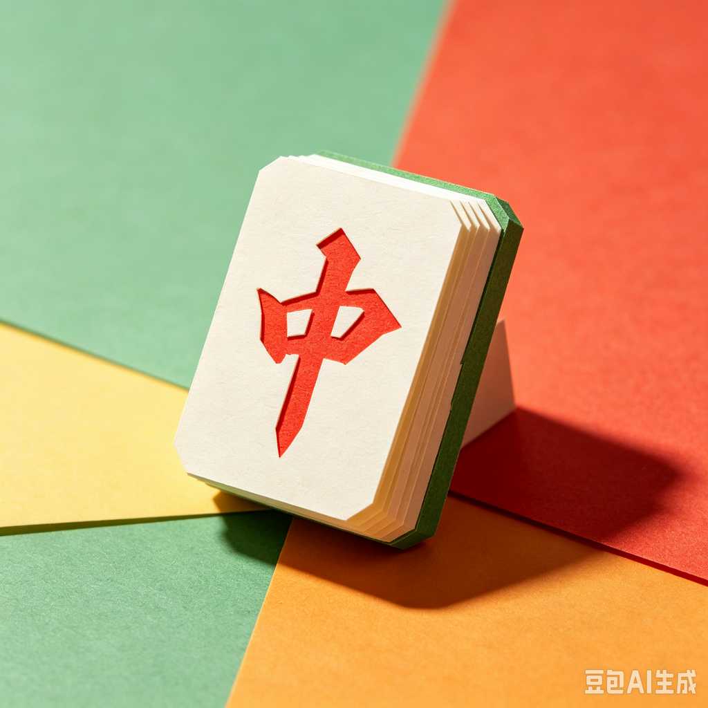 flat print mahjong set