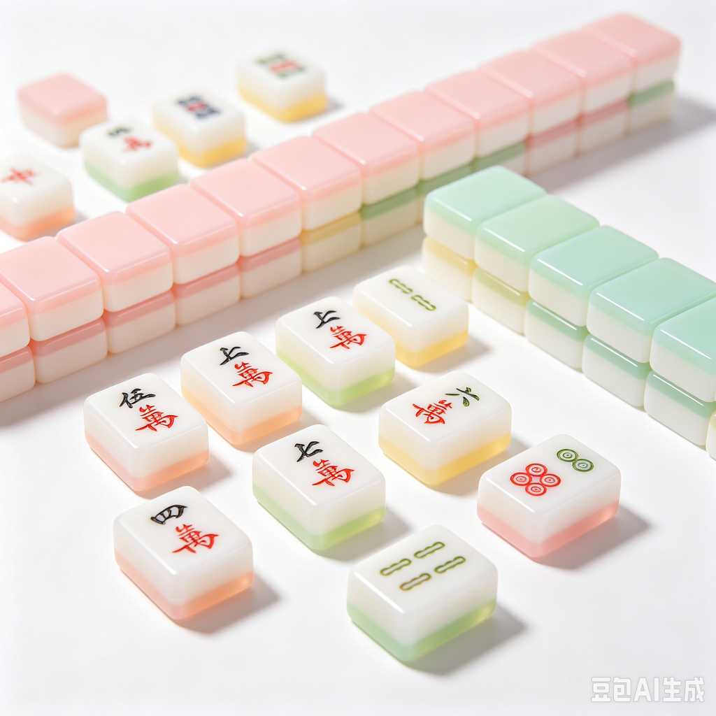 cute mini mahjong tiles set